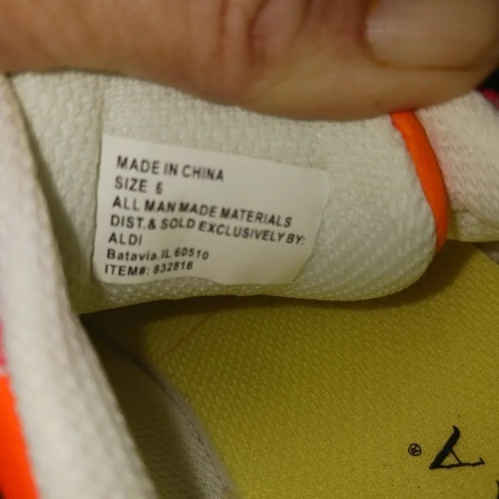 Serra Neon Orange‎ Pink Yellow Sneakers - Womens Size 6 - Running Shoes